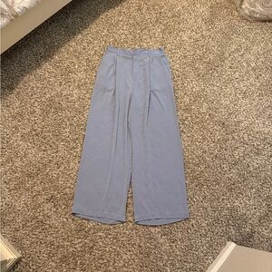 Light Blue Wide-Leg Trousers